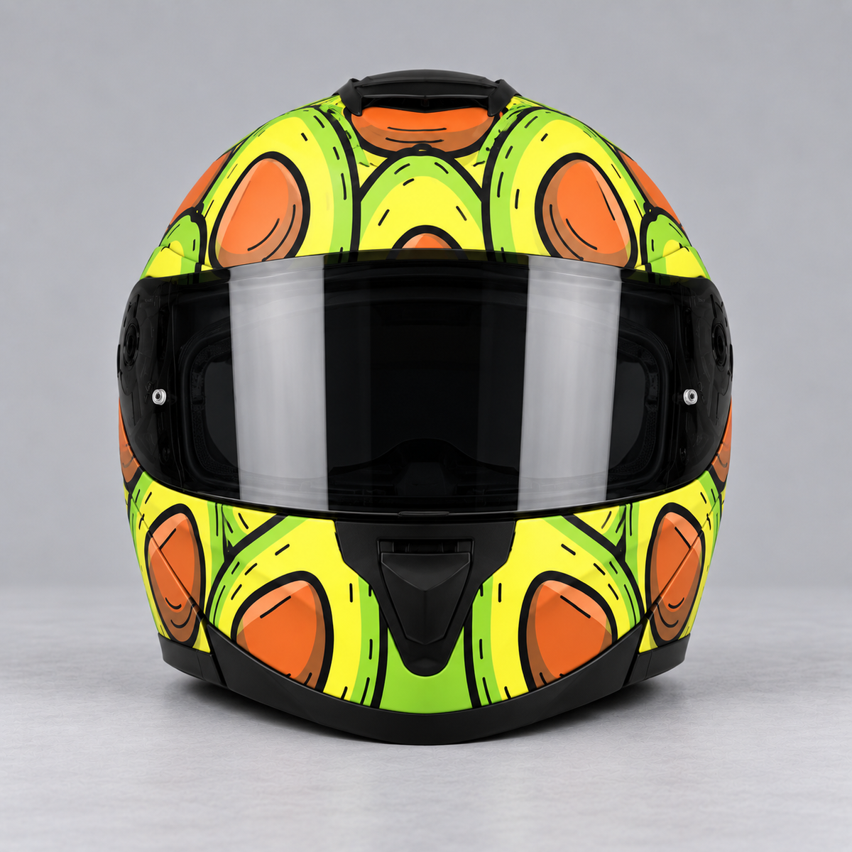 Avocado helmet wrap — front view