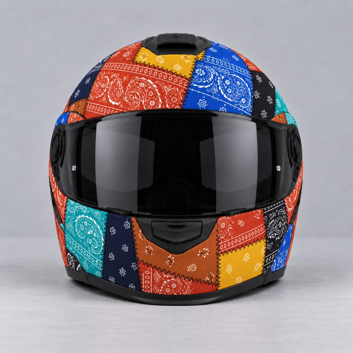 Bandana helmet wrap — front view
