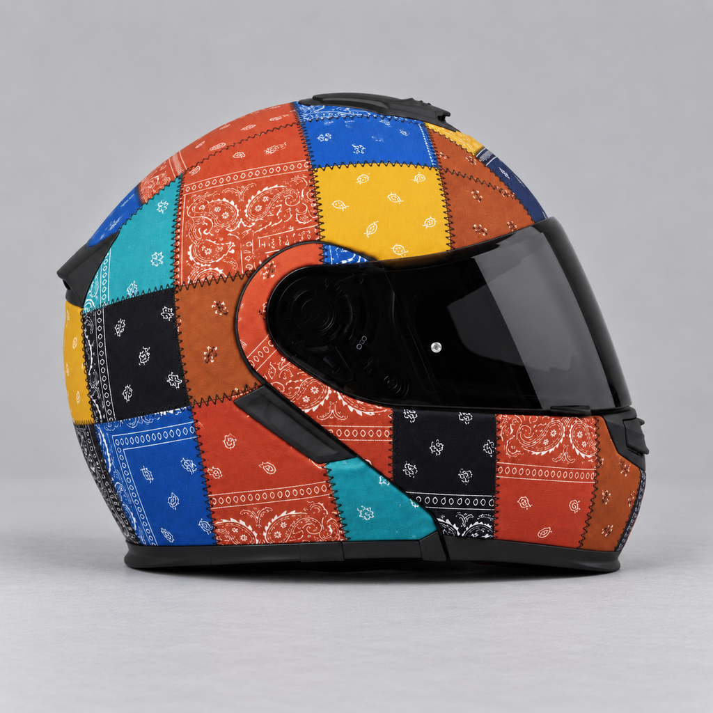 Bandana helmet wrap — right view