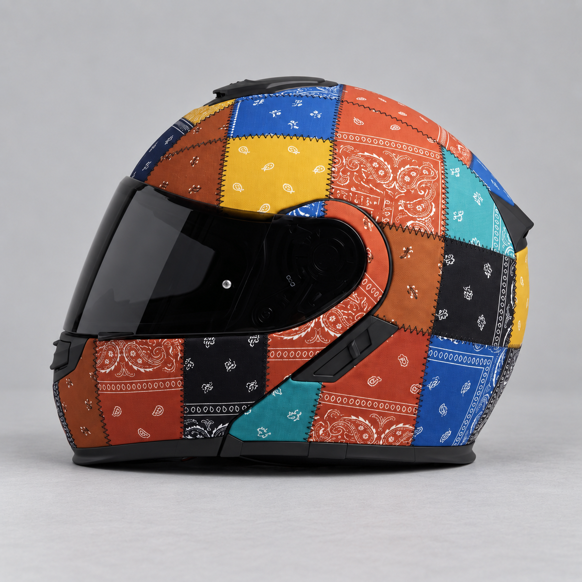 bandana helmet wrap — studio preview