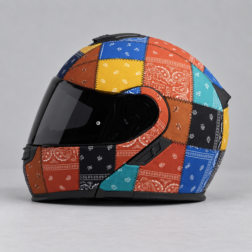 bandana helmet wrap — studio preview