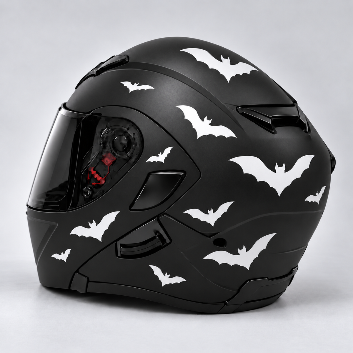 Notobyn bats sticker - back helmet view