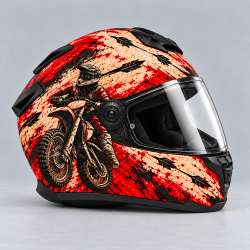 Biker Warrior helmet wrap — right view