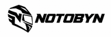 Notobyn black helmet logo