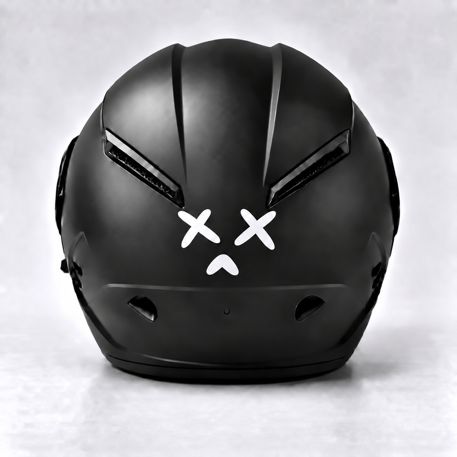 Cross Face Helmet Sticker