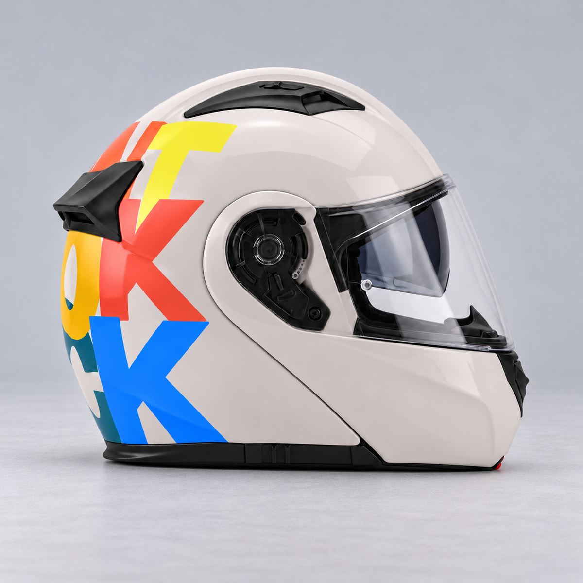 Don't Look Back helmet wrap — right view