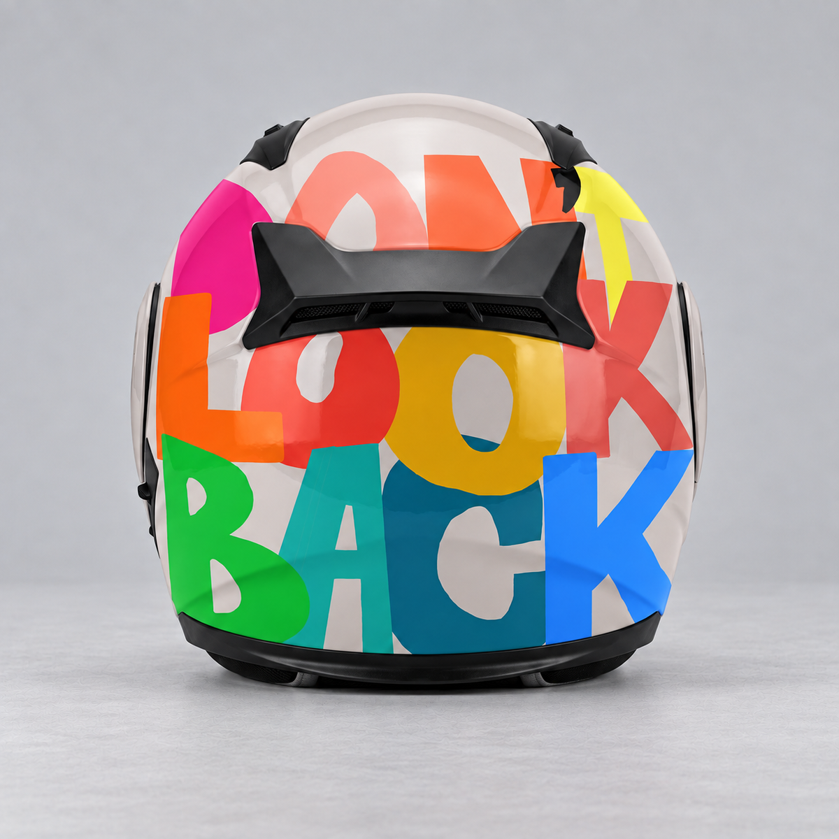 dont look back helmet wrap — studio preview