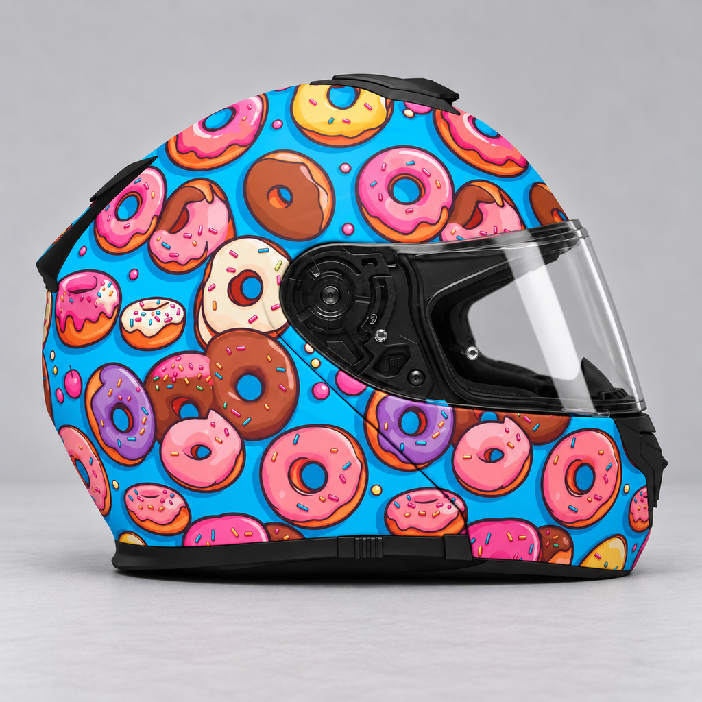 Donut helmet wrap — right view