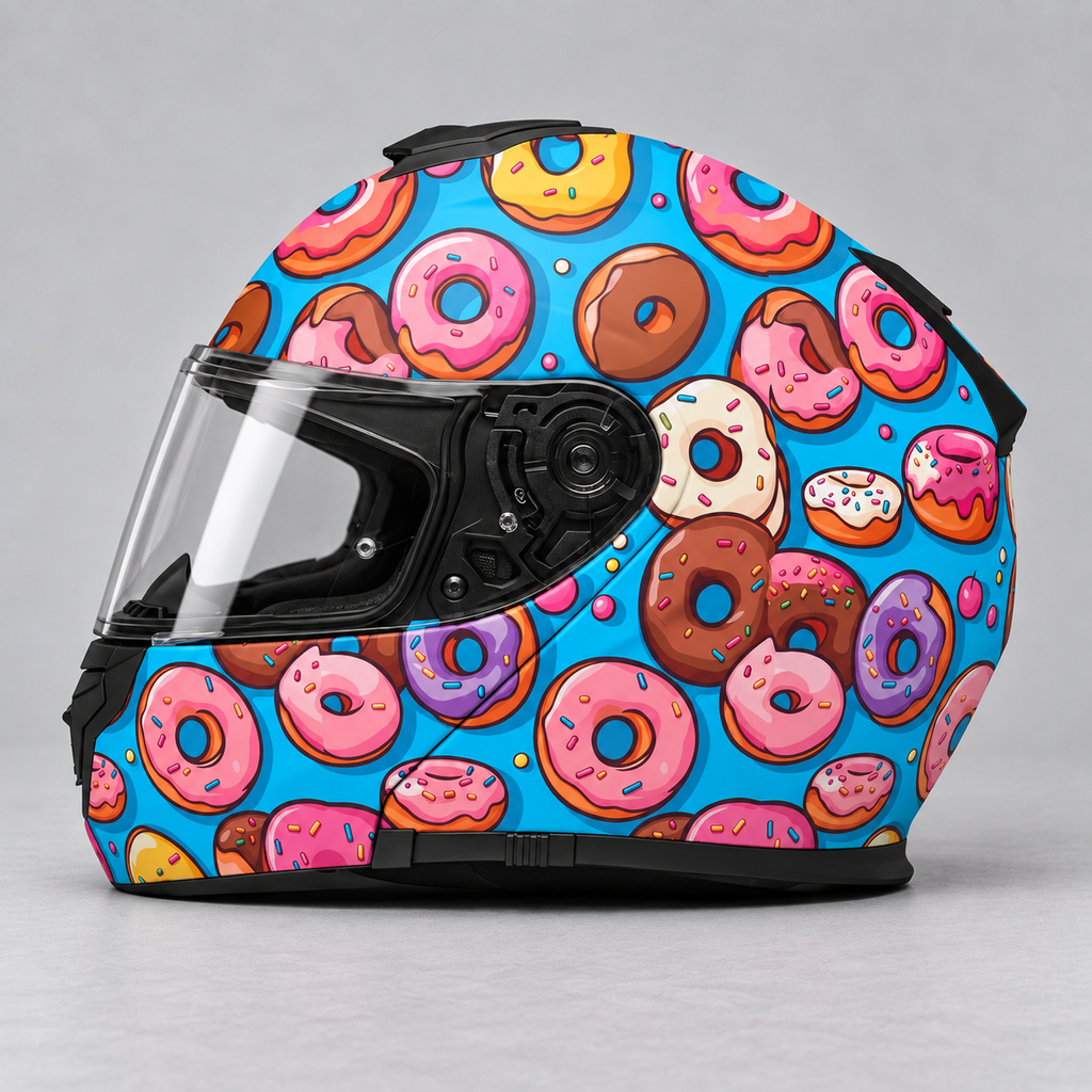 donut helmet wrap — studio preview