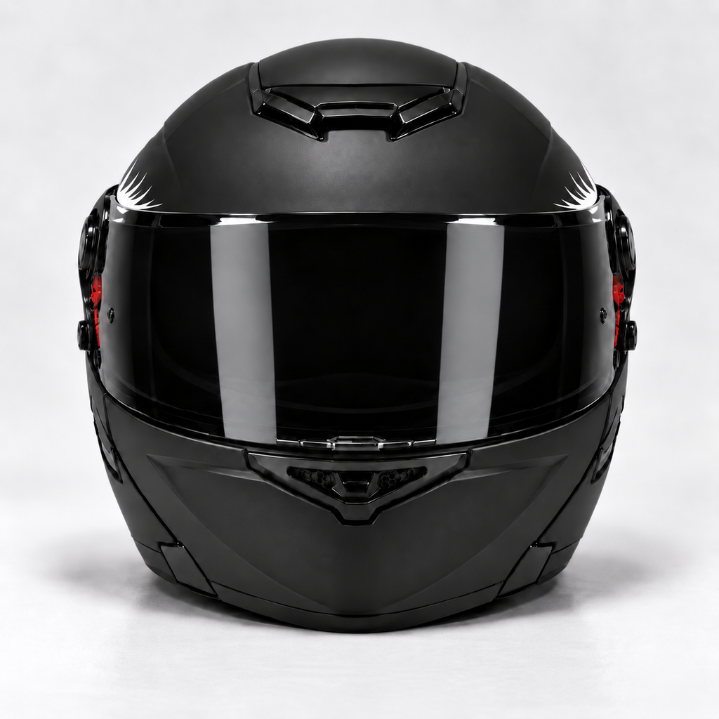 Notobyn eyelashes sticker - front helmet view