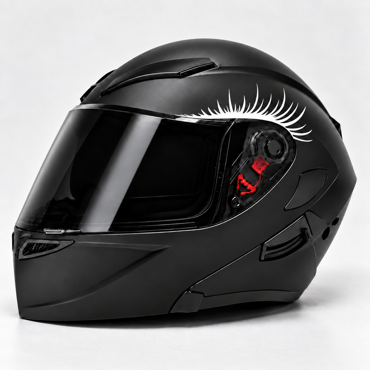 Notobyn eyelashes sticker - left helmet view