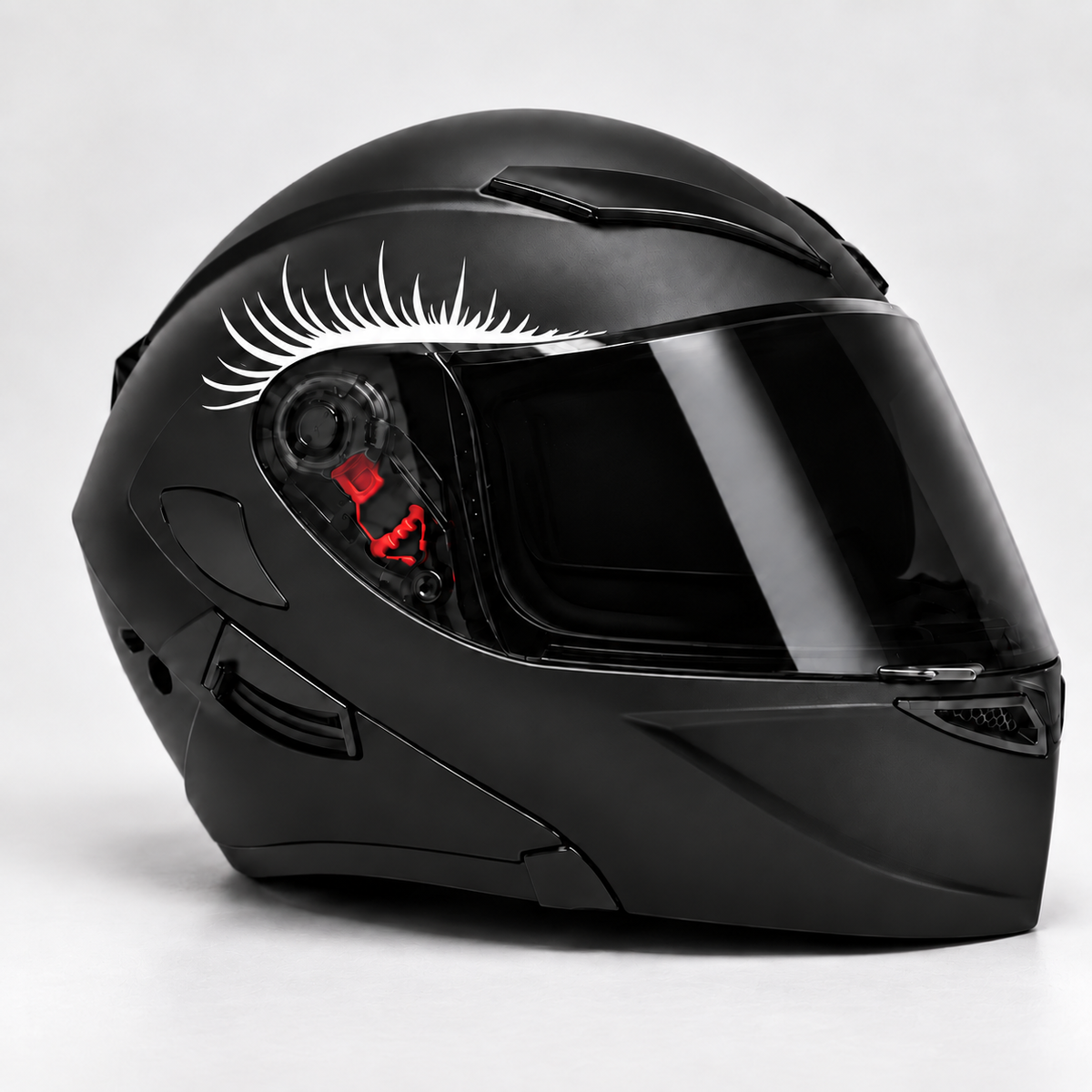 Notobyn eyelashes sticker - right helmet view