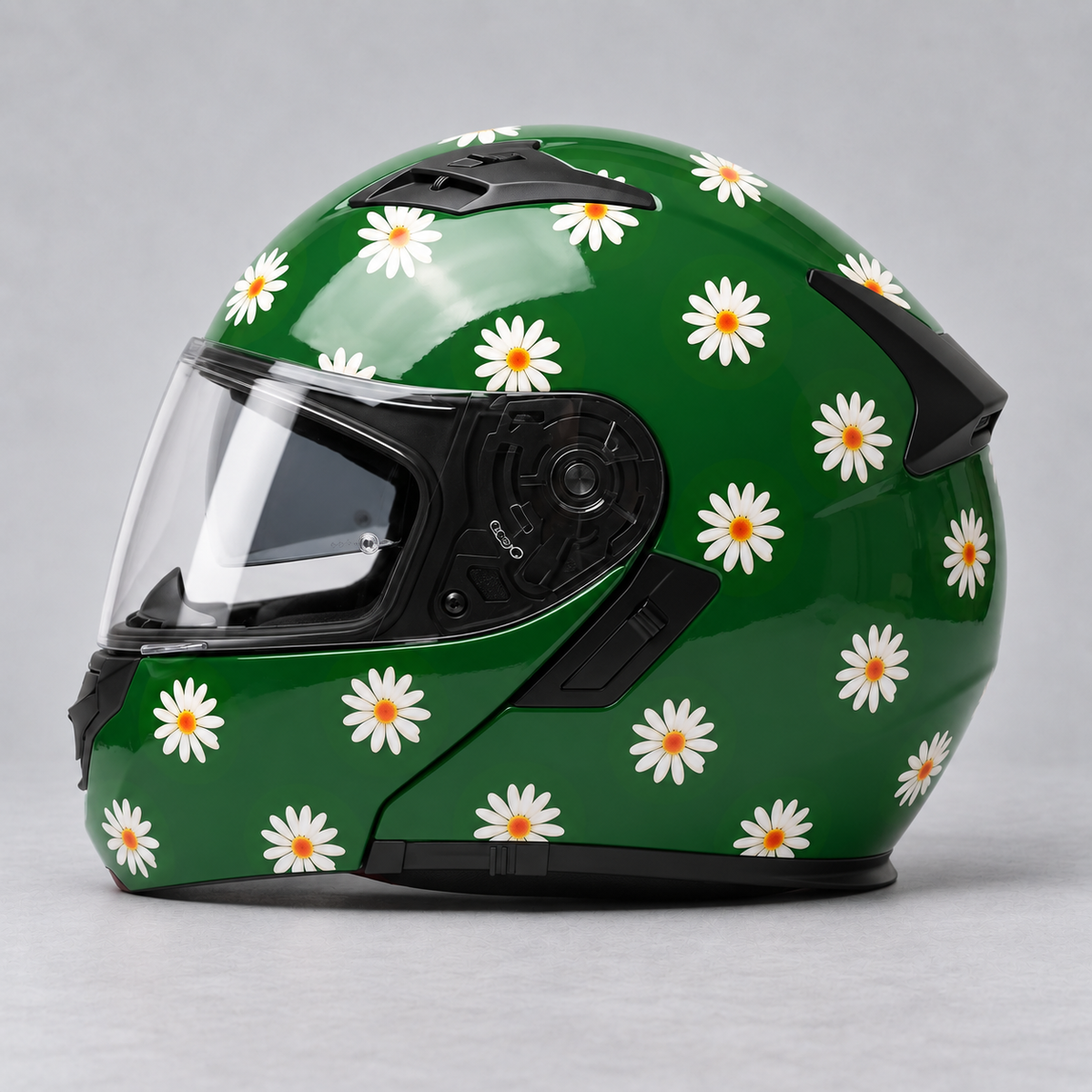 flower pattern helmet wrap — studio preview