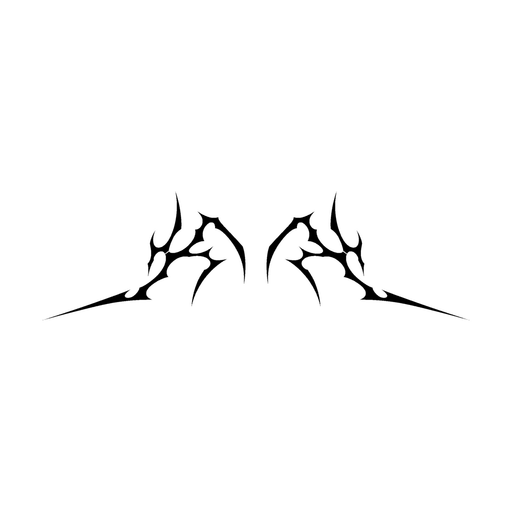 Tribal 01 Helmet Sticker Set — complete black sticker set