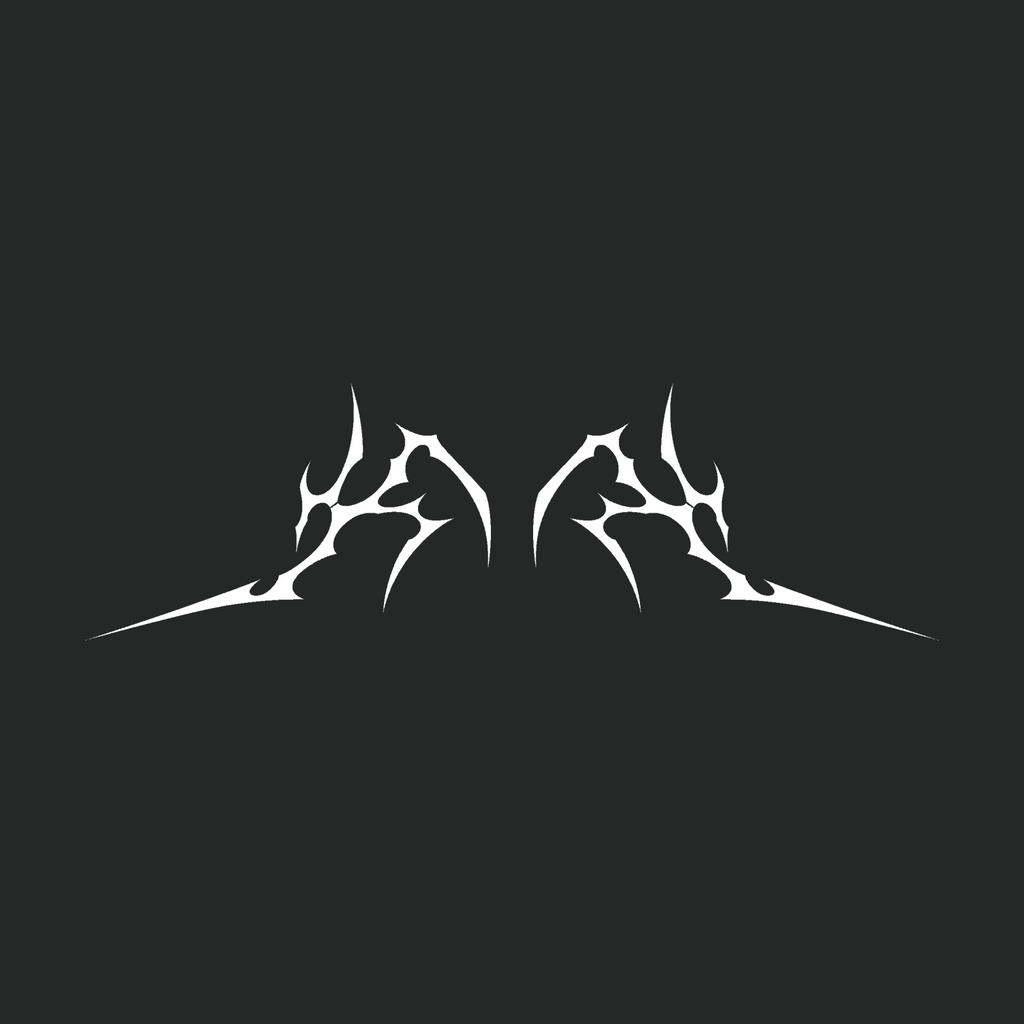 Tribal 01 Helmet Sticker Set — complete white sticker set