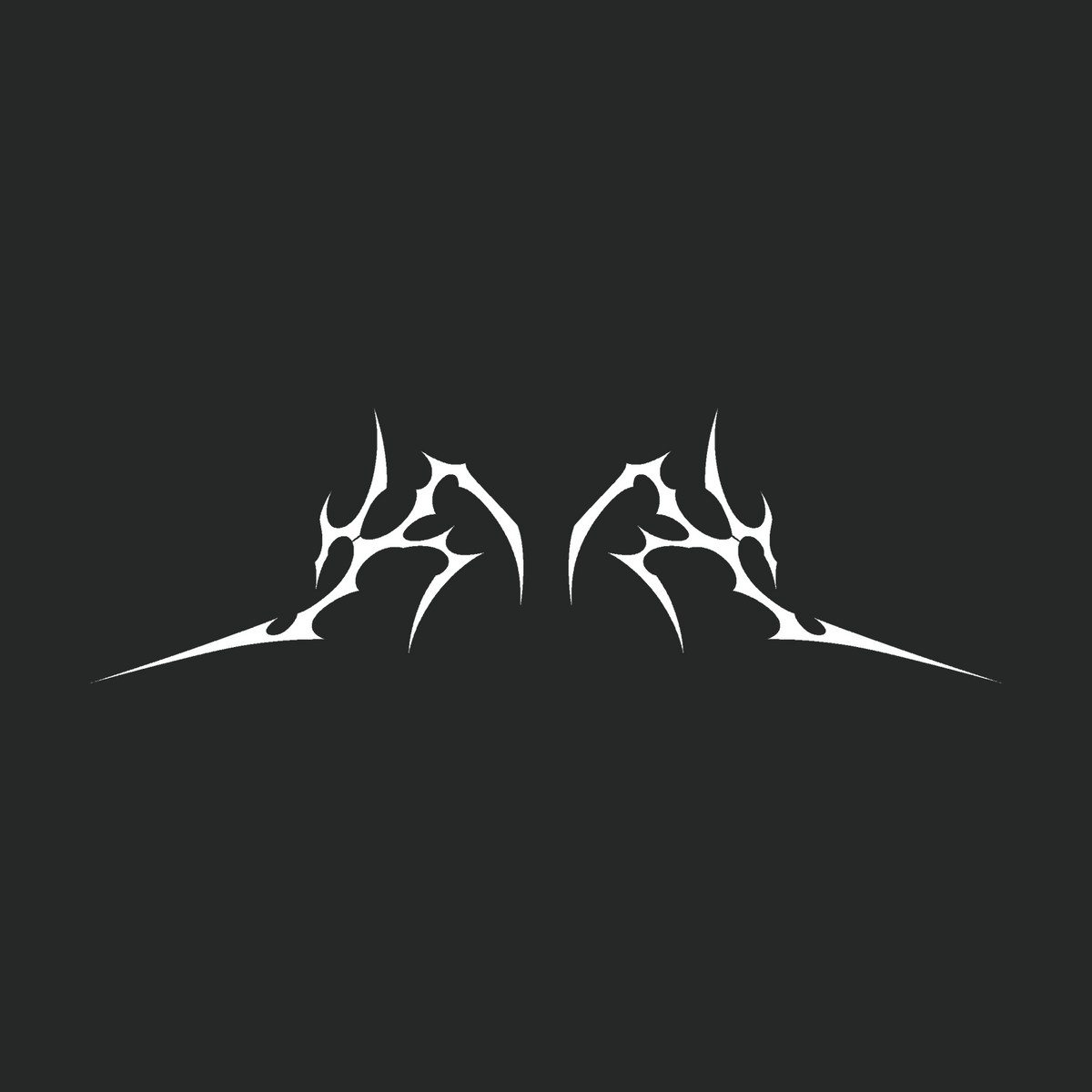 Tribal 01 Helmet Sticker Set — complete white sticker set