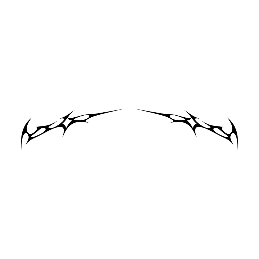 Tribal 02 Helmet Sticker Set — complete black sticker set