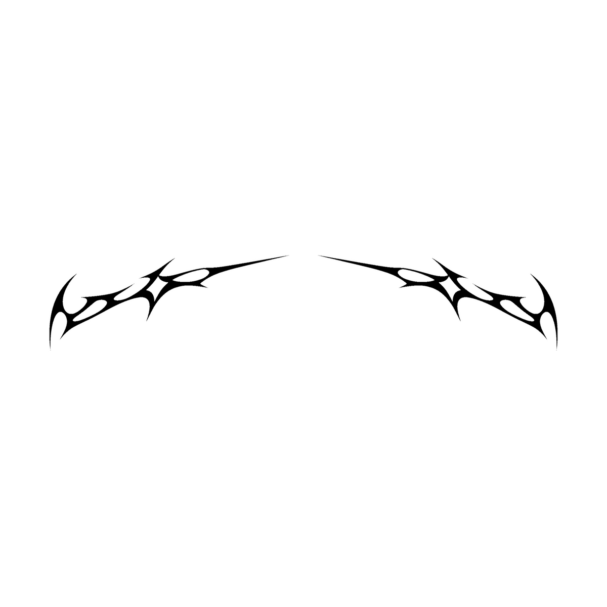 Tribal 02 Helmet Sticker Set — complete black sticker set