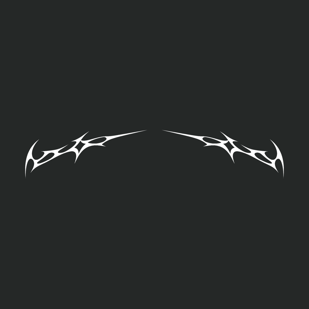 Tribal 02 Helmet Sticker Set — complete white sticker set