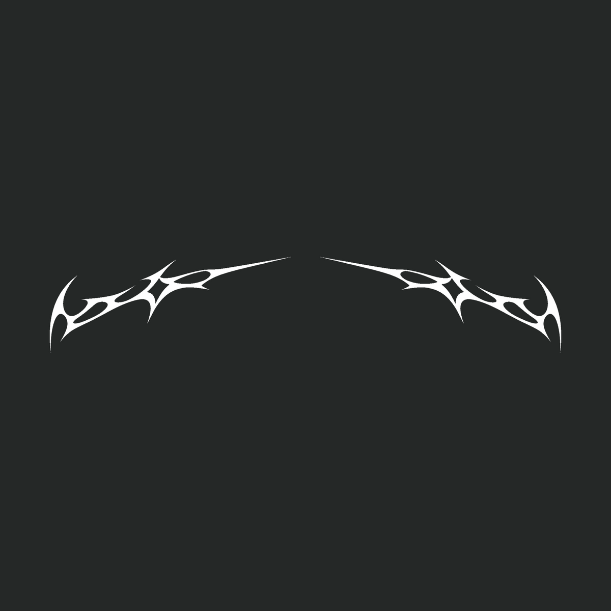 Tribal 02 Helmet Sticker Set — complete white sticker set