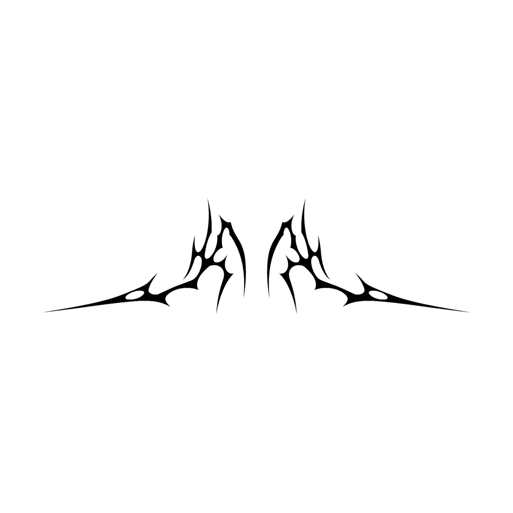 Tribal 03 Helmet Sticker Set — complete black sticker set