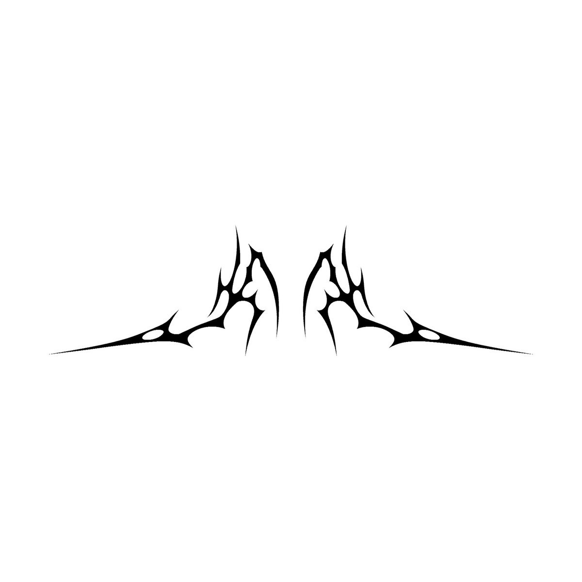 Tribal 03 Helmet Sticker Set — complete black sticker set