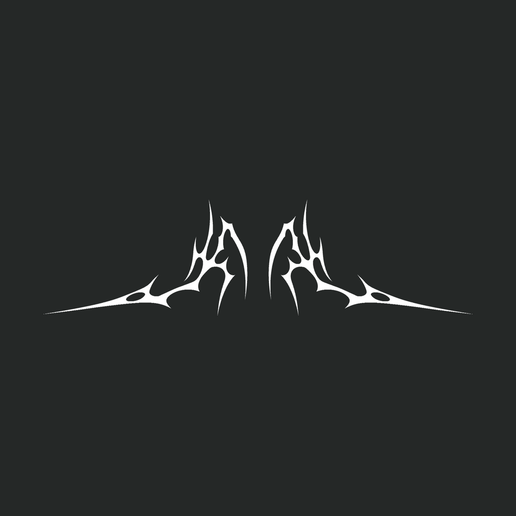Tribal 03 Helmet Sticker Set — complete white sticker set