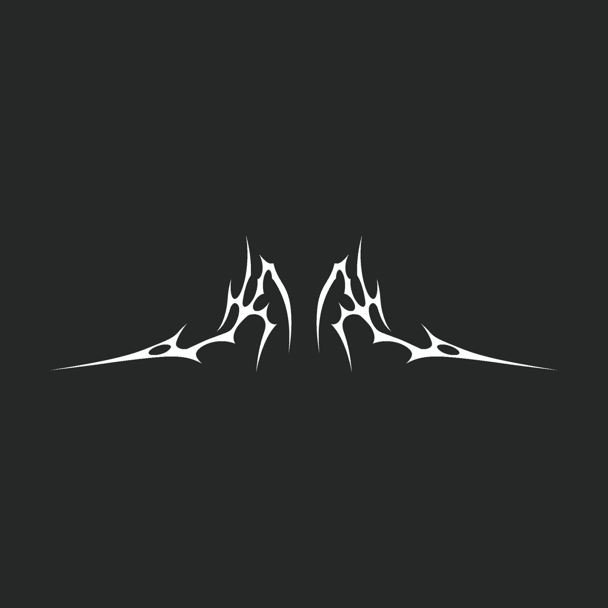 Tribal 03 Helmet Sticker Set — complete white sticker set