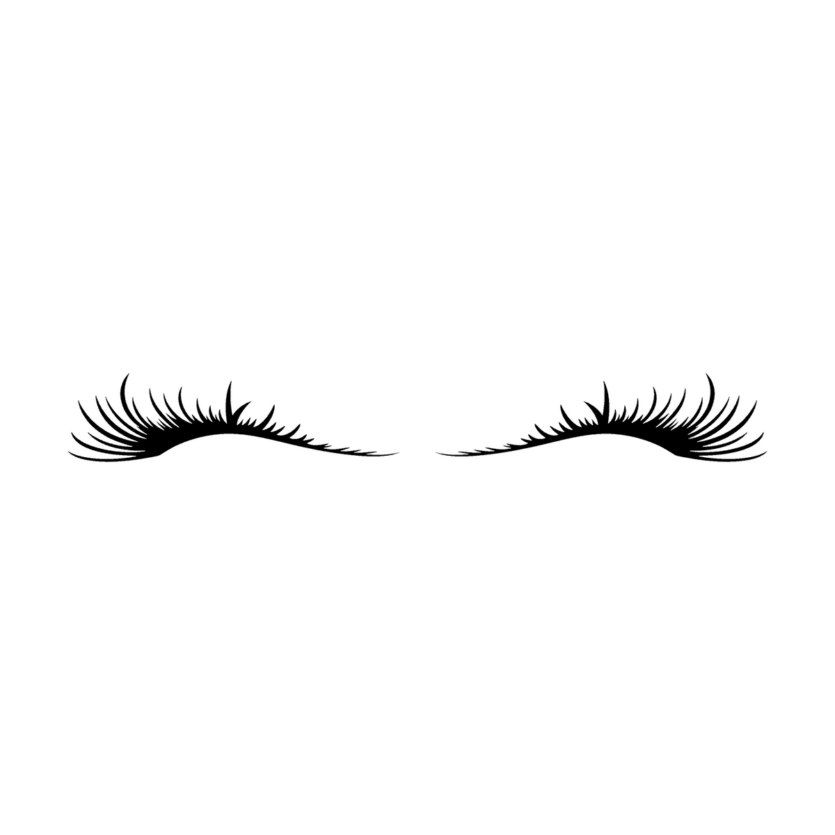 Eyelashes Helmet Sticker Set — complete black sticker set