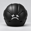 Sad Face Helmet Sticker