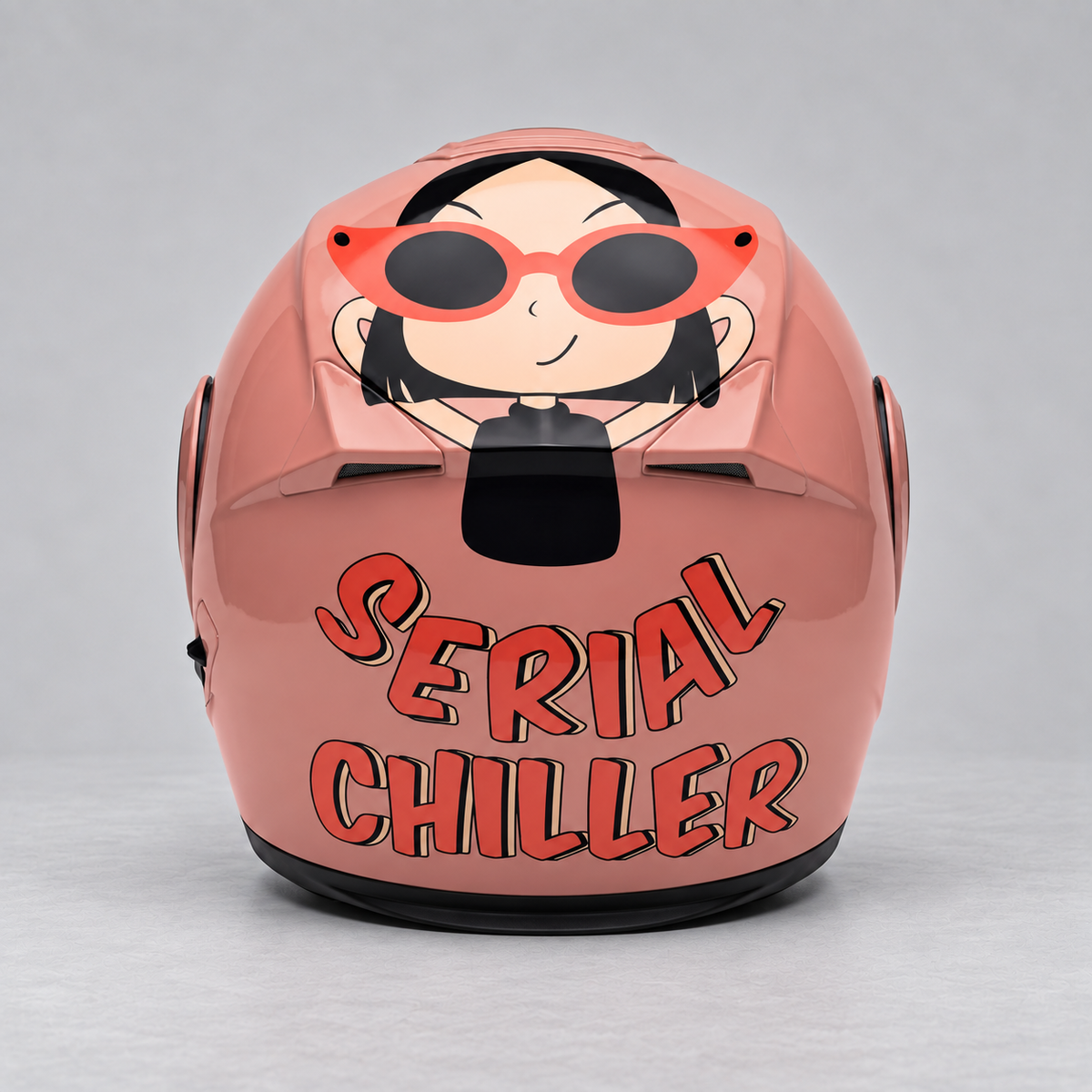 serial chiller helmet wrap — studio preview