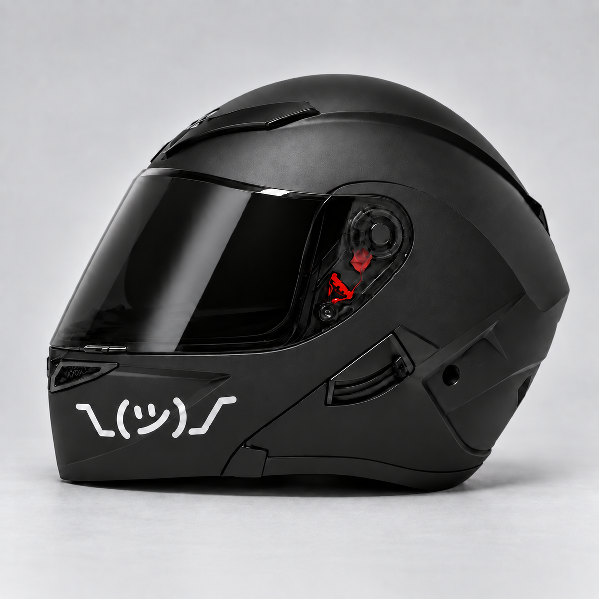 Notobyn shrug sticker - side helmet view
