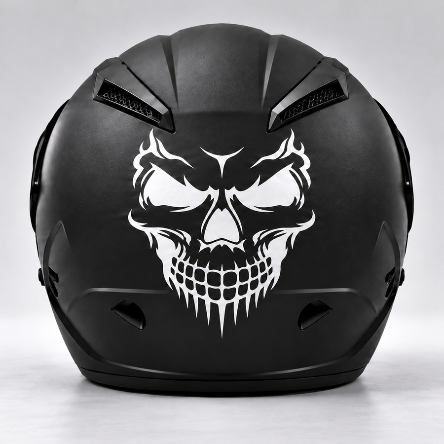 Skull Helmet Sticker