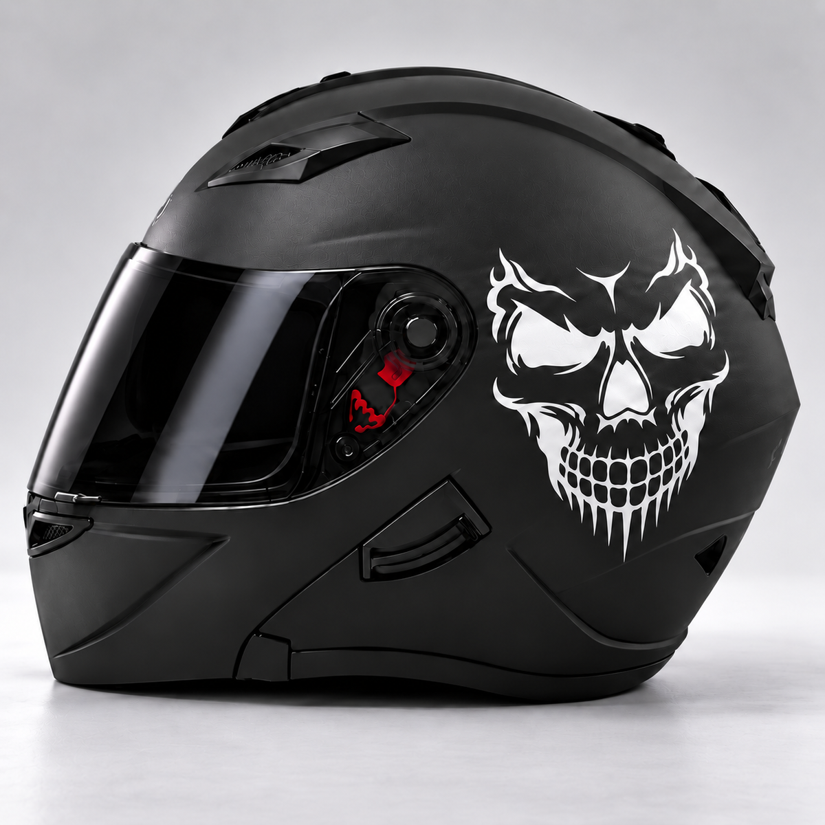 Skull Helmet Sticker — left helmet view
