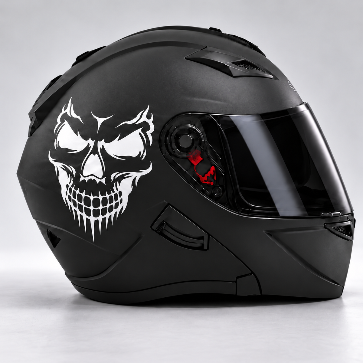 Skull Helmet Sticker — right helmet view