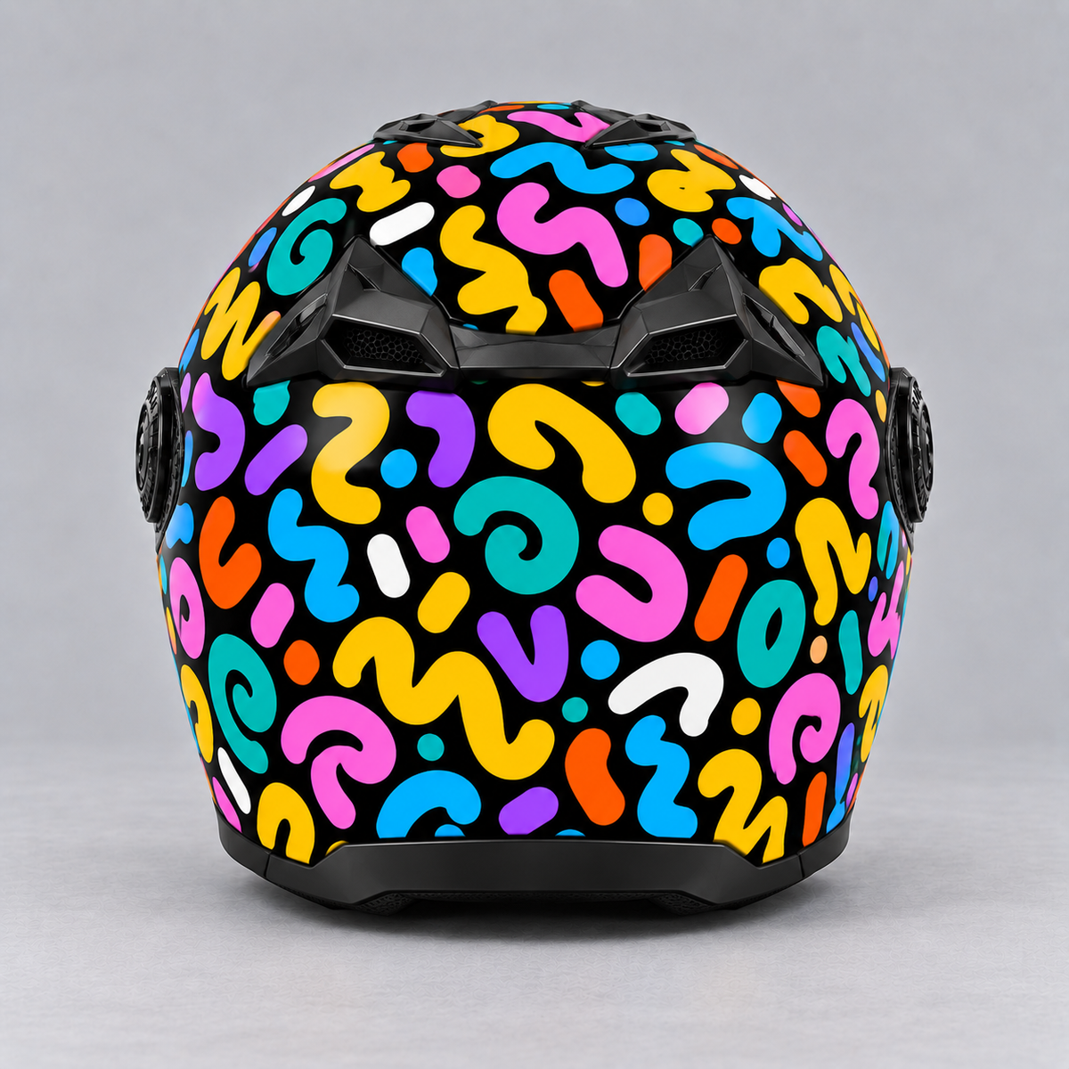 Squiggle helmet wrap — back view