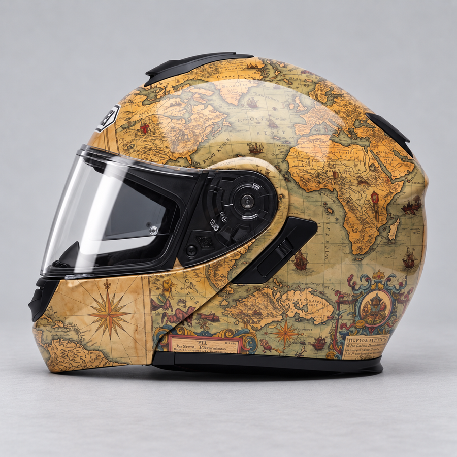 Treasure Map Helmet Wrap