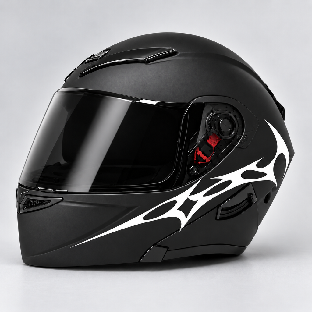 Notobyn tribal-02 sticker - left helmet view